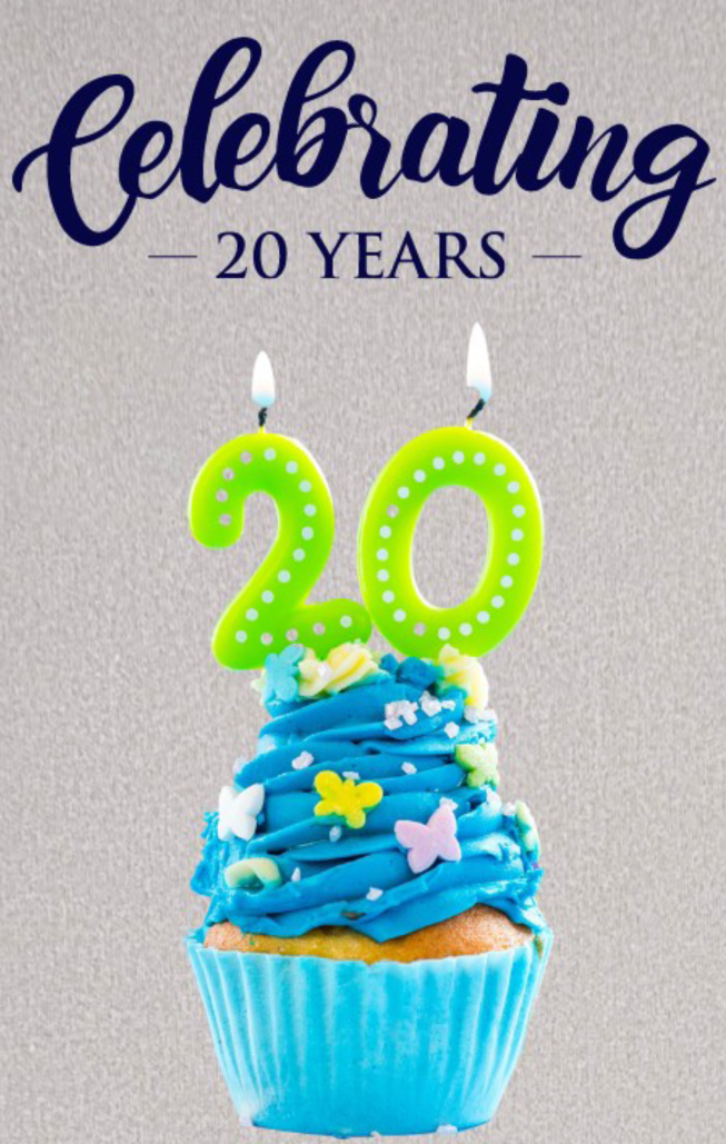 20th Celebration Cupcake